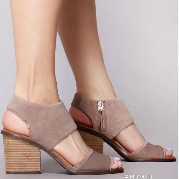 Toms Majorca Suede Block Ortholite Comfort Foam Sandals