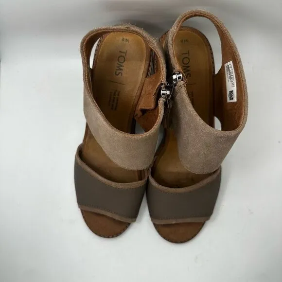 Toms Majorca Suede Block Ortholite Comfort Foam Sandals