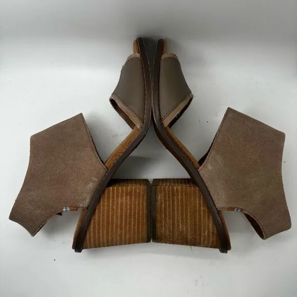 Toms Majorca Suede Block Ortholite Comfort Foam Sandals