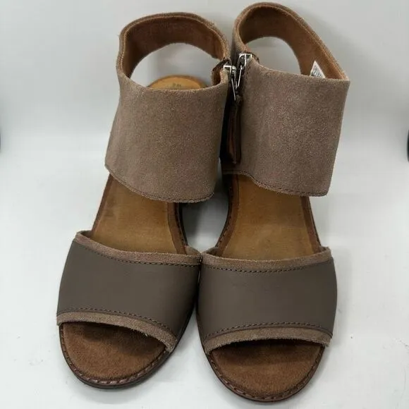 Toms Majorca Suede Block Ortholite Comfort Foam Sandals
