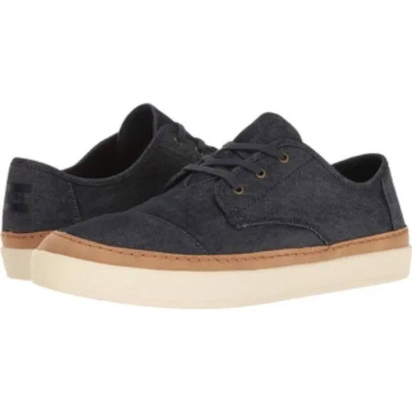 TOMS Men's Navy Canvas Lace Up Sneakers
