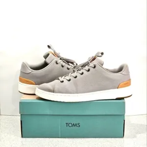TOMS, Mens sneakers in gray canvas. NIB, size 11.