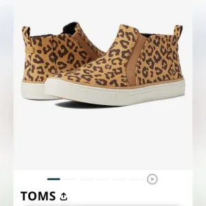 Toms sneakers Bryce Doe Leopard print canvas New in Box SZ 8