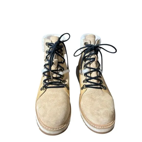 TOMS‎ Women's Ankle Boots Size 8 Brown Waterproof Lace-Up Casual