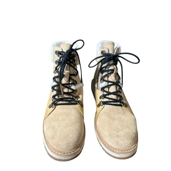 TOMS‎ Women's Ankle Boots Size 8 Brown Waterproof Lace-Up Casual