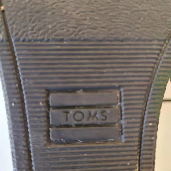 Toms Womens Shoes Boots Kala Desert Wedge Bootie Black Silver Tweed Suede 9.5