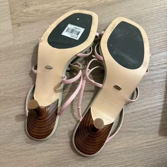 Tony Bianco Allure Mules - Pink Blossom Rosette Strappy Women's Sandals