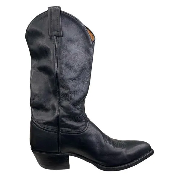 Tony Lama Mens Soft Black Leather Western Cowboy Boot Size US 8 D