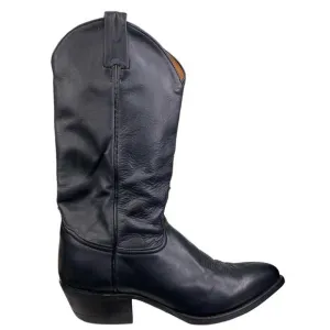 Tony Lama Mens Soft Black Leather Western Cowboy Boot Size US 8 D