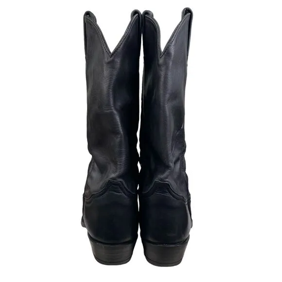 Tony Lama Mens Soft Black Leather Western Cowboy Boot Size US 8 D