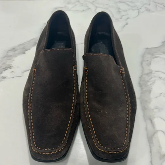 Too Boot New York Adam Derrick Brown Suede Slip On Loafers. Size 10