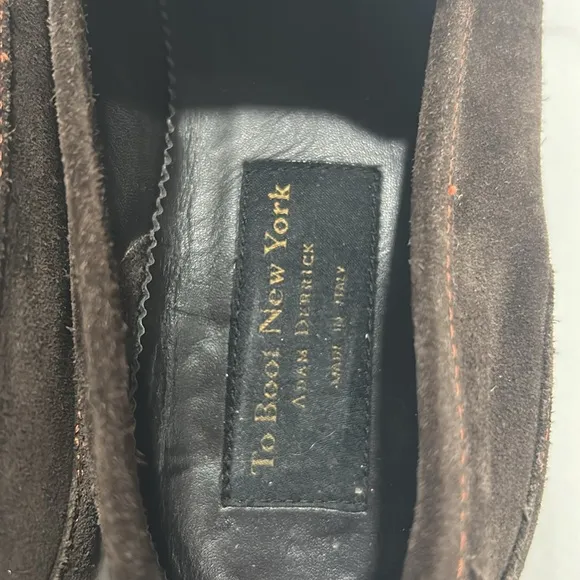 Too Boot New York Adam Derrick Brown Suede Slip On Loafers. Size 10