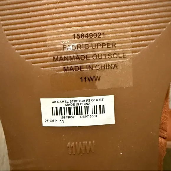 Torrid Stretch Flat Over The Knee Boots Wide Camel Brown Size 11WW Extra Wide