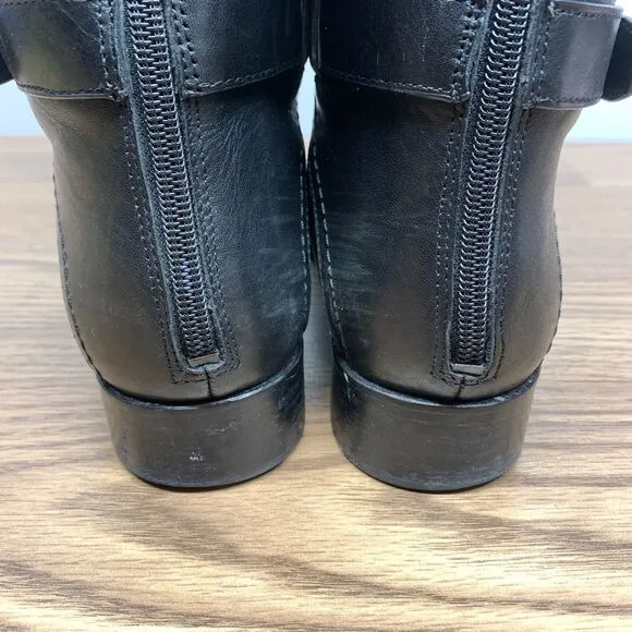 Tory Burch Adeline Black Leather Tall Riding Boots Size 9 M