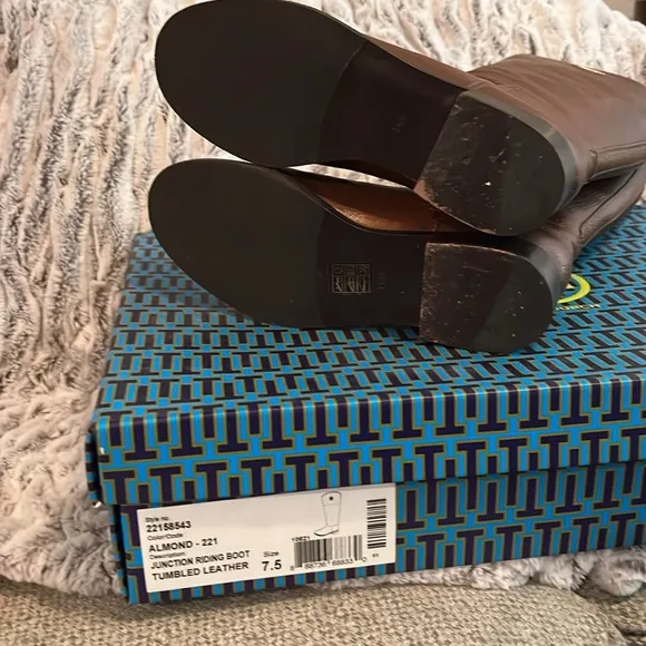 Tory Burch Almond Junction Riding Boot size 7.5