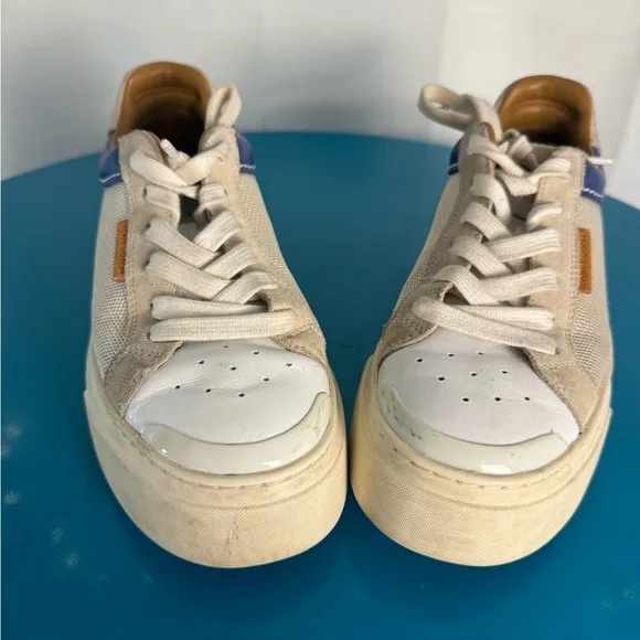 Tory Burch Beige and White Sneakers
