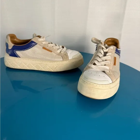 Tory Burch Beige and White Sneakers