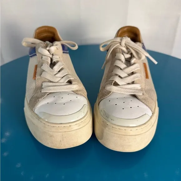 Tory Burch Beige and White Sneakers