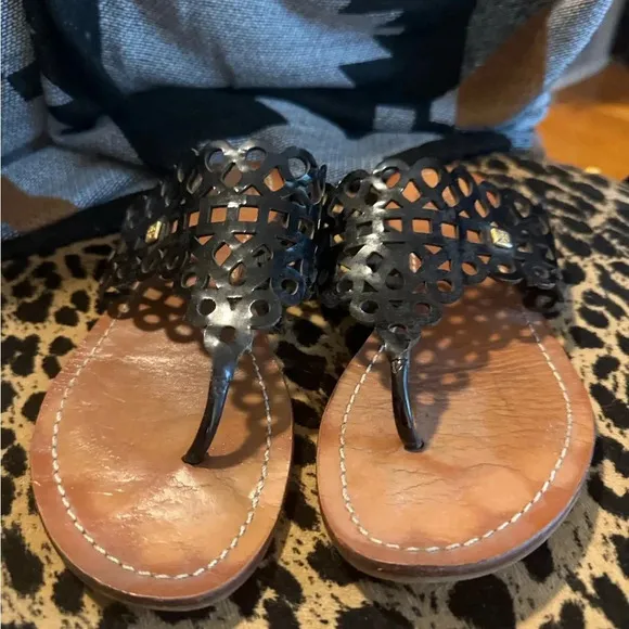 Tory Burch Black Cutout Sandals