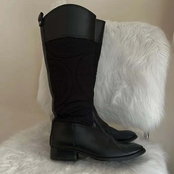 TORY BURCH BLACK RIDING BOOTS