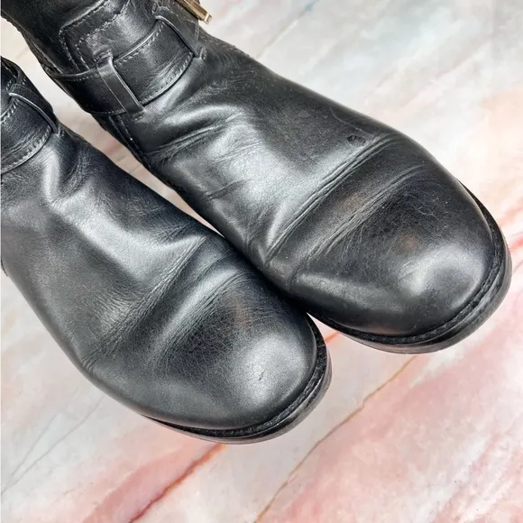 Tory Burch Black Riding Knee High Riding Boots 7.5