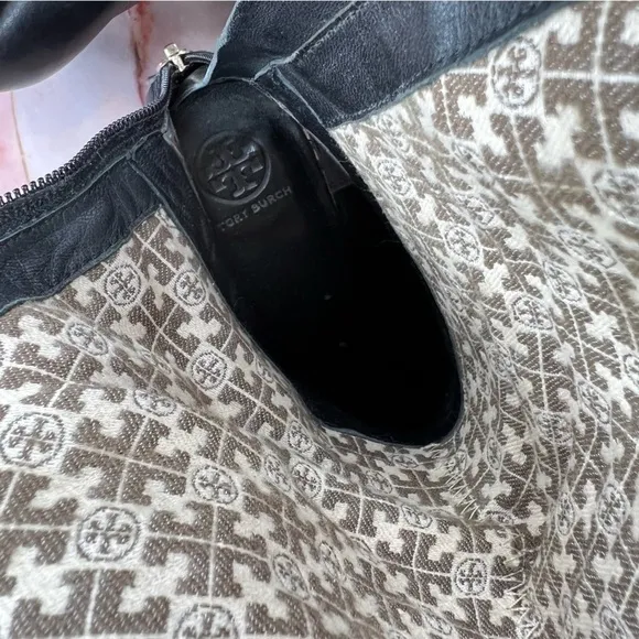 Tory Burch Black Riding Knee High Riding Boots 7.5