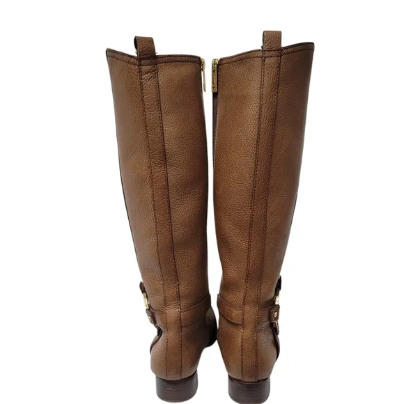 Tory Burch Brown Genuine Leather Tall Riding Women’s Boots Shoes Size 6M US