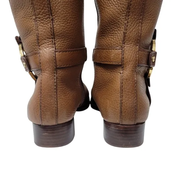 Tory Burch Brown Genuine Leather Tall Riding Women’s Boots Shoes Size 6M US