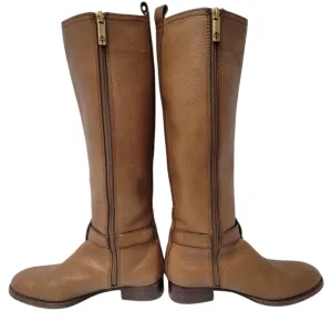 Tory Burch Brown Genuine Leather Tall Riding Women’s Boots Shoes Size 6M US
