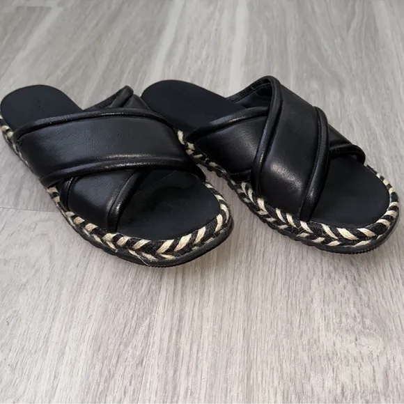 Tory Burch Cross Espadrille Slide Sandals