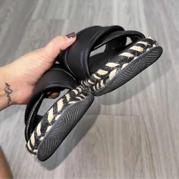 Tory Burch Cross Espadrille Slide Sandals