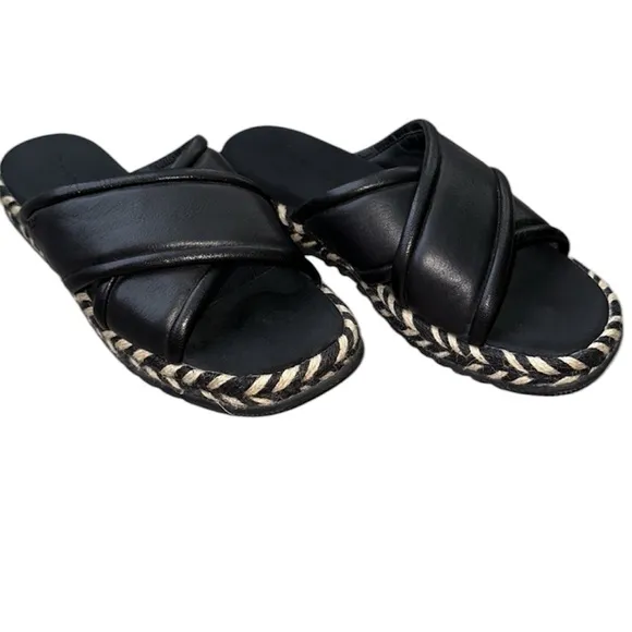 Tory Burch Cross Espadrille Slide Sandals