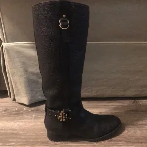 Tory Burch Elina black riding boot size 9M