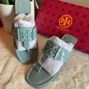 Tory Burch Georgia Sandals Soft Croco Emboss
