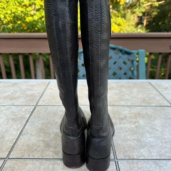 Tory Burch Keaton Riding Boots Brown Leather Knee High