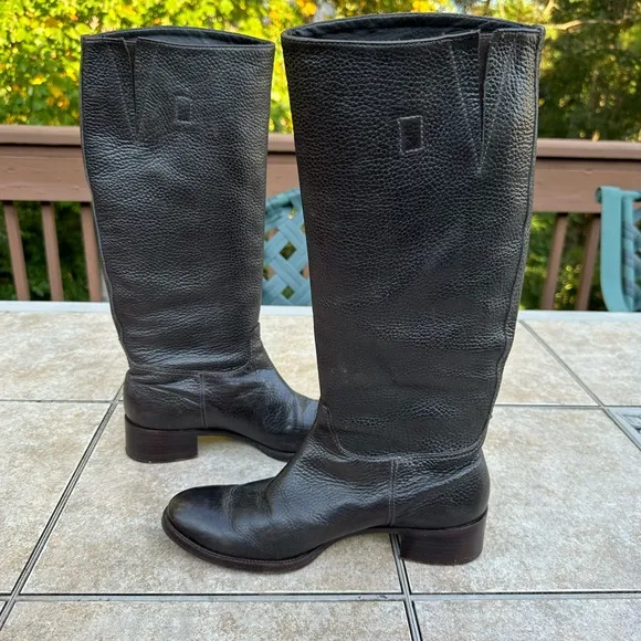 Tory Burch Keaton Riding Boots Brown Leather Knee High