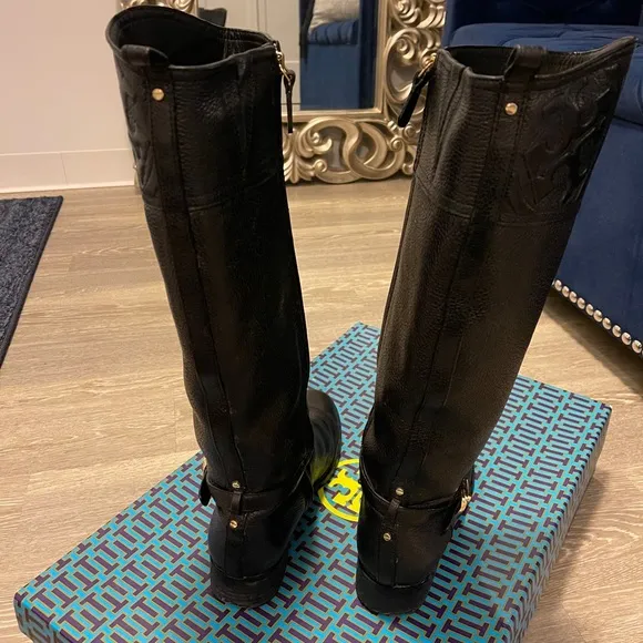 Tory Burch Marlene Leather Riding Boots