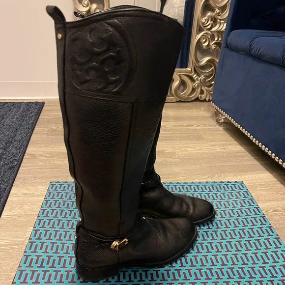 Tory Burch Marlene Leather Riding Boots