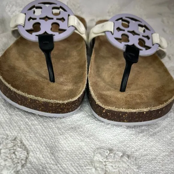 Tory Burch Miller Cloud Sandal Spring Lavender Purple Sandal Slip On Size 7