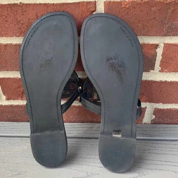 Tory Burch Miller Sandals in Black Leather