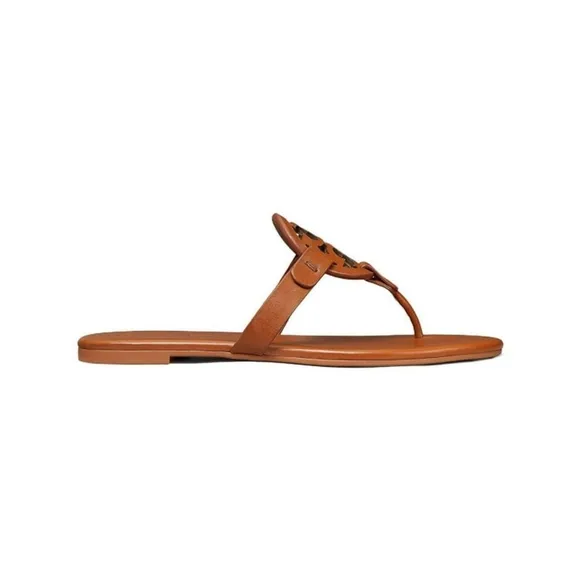 Tory Burch Miller Soft Women's Leather Memory Foam Slide Thong Sandals New
