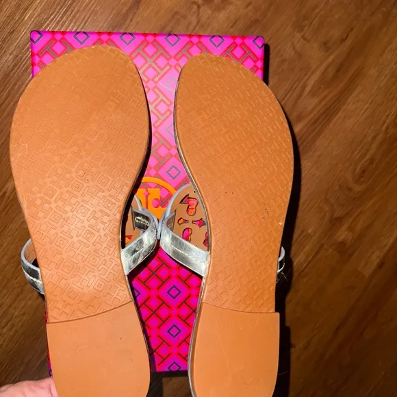 Tory Burch Mirror Metalic Sandals