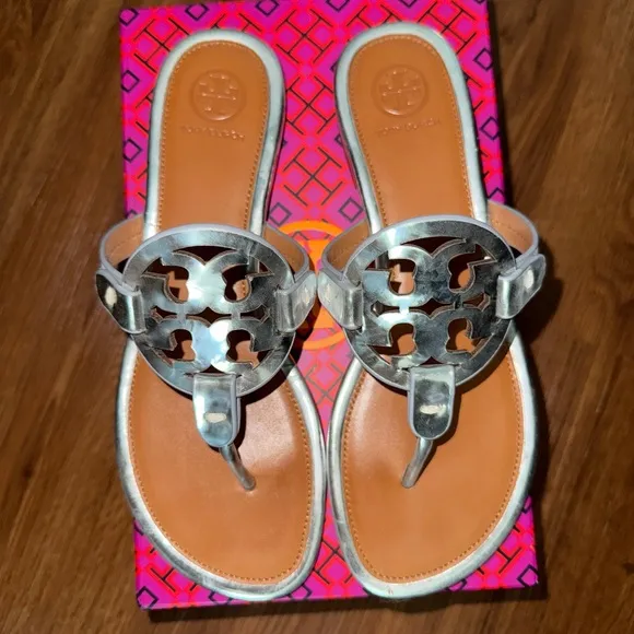 Tory Burch Mirror Metalic Sandals