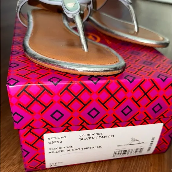 Tory Burch Mirror Metalic Sandals