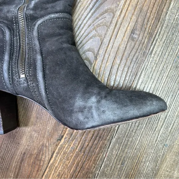 Tory Burch “Selma” Dark Brown Suede Riding Boots Size 7.5