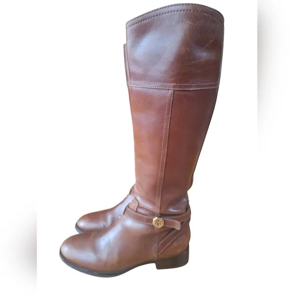 Tory Burch Sienna Brita Leather Tall Knee High Riding Boots 8.5