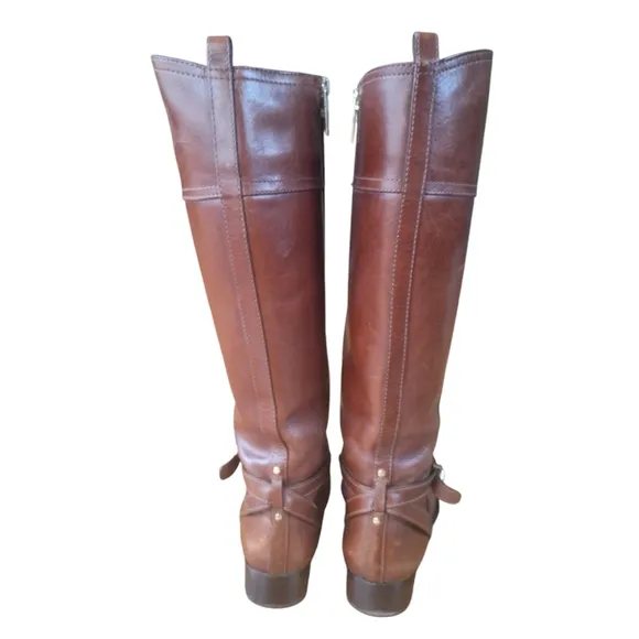 Tory Burch Sienna Brita Leather Tall Knee High Riding Boots 8.5