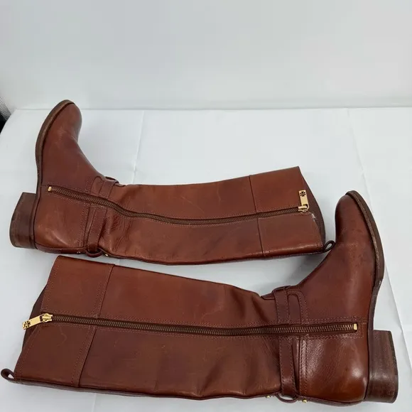 Tory Burch Sienna Brita Riding Boots Size 7.5M Brown