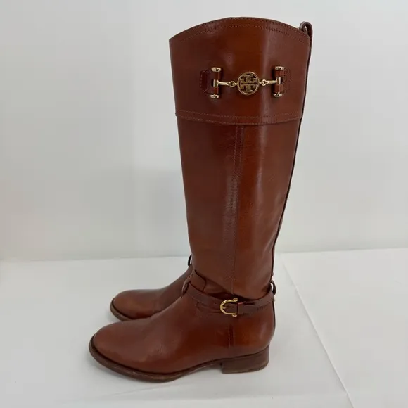 Tory Burch Sienna Brita Riding Boots Size 7.5M Brown