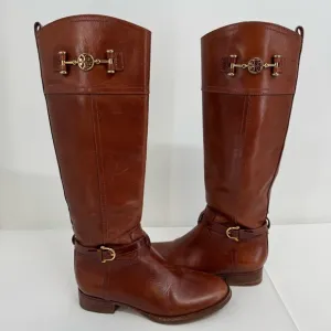 Tory Burch Sienna Brita Riding Boots Size 7.5M Brown